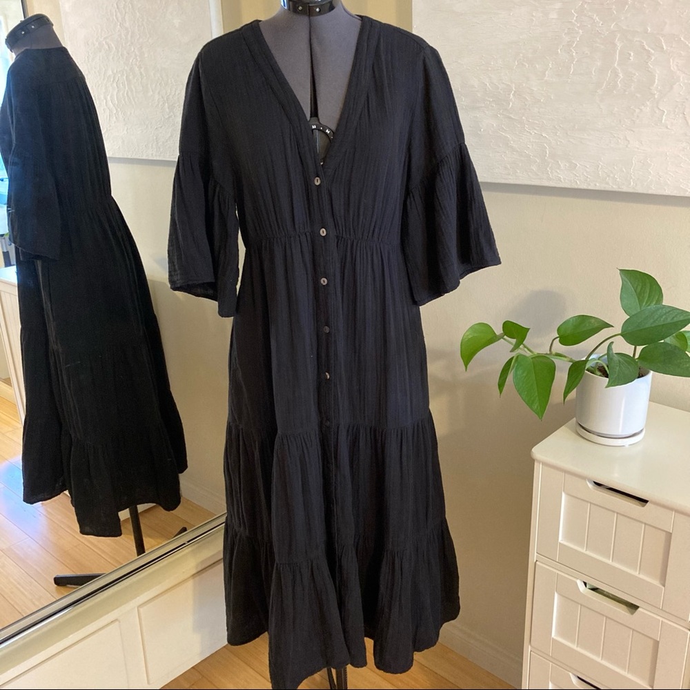NWOT Xirena black cotton gauze dress